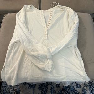 Free People White Henley